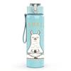 1PC Namaste Yoga Llama Figure Print 750ml Color Plastic Sports Water Bottle Leakproof Flip Straw Lid Suitable for Sports Office Home Use