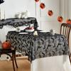 Halloween Lace Black Devil Bat Tablecloth Party Decor Home Dining Table Cover