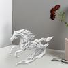 Фигурка лошади, напечатанная на 3D-принтере, стоящая, полая скульптура лошади, настольные зодиакальные украшения в виде лошади для декора дома, стола, полки