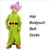 Dopey Cosplay The Seven Dwarfs Boys Bodysuit Hat Suit Halloween Cosplay Costume Party Anime Snow White Dopey