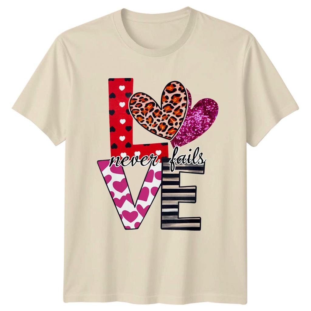 Love Never Fails Unisexs TShirt Valentines Gift For Her