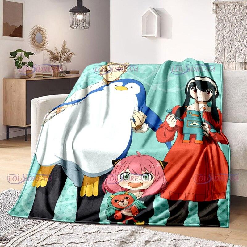 Аниме SPY×FAMILY модное фланелевое фланелевое одеяло для девочек Аня Kawaii Waku подарок для детей и взрослых диван домашний Bedspesd