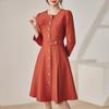 Nanyou Autumn French Style Slim Waist Commuter Dress for Women
