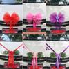 1Set Wedding Car Decoration Artificial Flower Pull Flowers Cover Door Handle Ribbons Silk Flower Party Festival Supplies