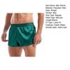 Men Shorts Elastic Waist Mid-rise Versatile Sports Shorts Sexy Side Slits Solid Shiny Satin-like Shorts Daily Wear