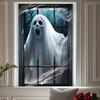 Halloween Window Cover Spooky Ghost Zombie Window Poster Clings Scary Hanging Background