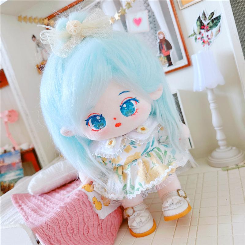20 см хлопковая кукла с синими волосами Baby Friends Idol Star Dolls милые мягкие плюшевые игрушки куклы плюшевые игрушки фанаты коллекция подарков