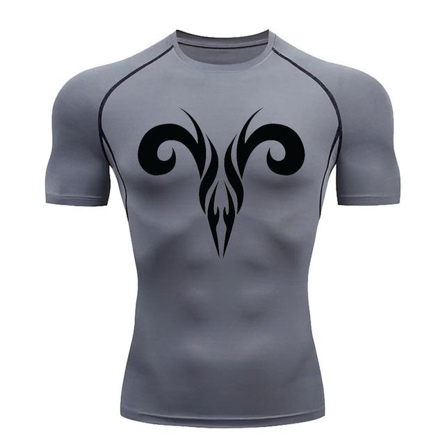 2024 Men's Short-sleeved T-shirt Quick-drying Sports Compression Shirt Bottoming Fitness Running Breathable Top Summer S-3XL