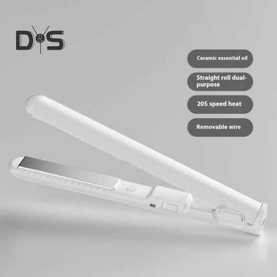 USB Мини-щипцы для завивки 2 в 1, двухцелевые щипцы для завивки, утюжок для волос, выпрямитель для волос, быстрый нагрев, портативный, для путешествий, для женщин, для коротких и длинных волос, укладка