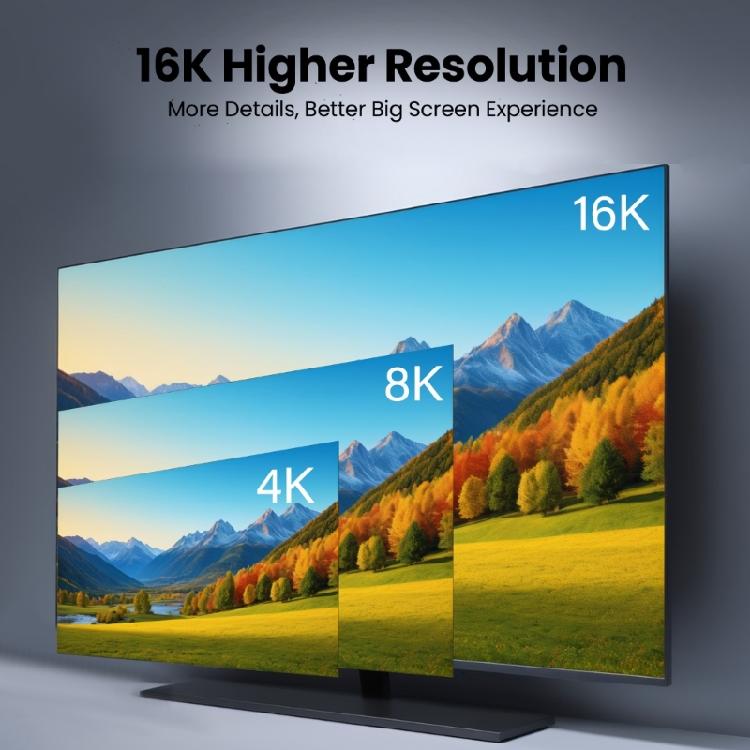 2.1 Кабель 16K@30Гц 8K@120Гц 4K@240Гц Шнур Гнездо-Гнездо Поддержка для ПК HDTV Ноутбуков Игровых Мониторов