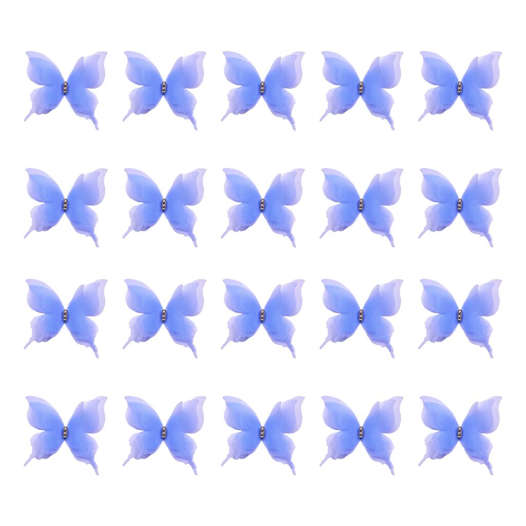 20 шт. вышитых аппликаций-бабочек, нашивки для пришивания, для шитья, рукоделия, украшения свадебного платья, одежды, аксессуары для волос