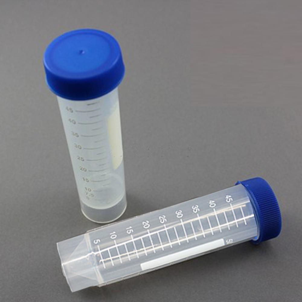 Supplies Flat Bottom Centrifuge Tubes Plastic Test Tube Caps Pack Container Lab Analysis Bottles