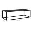 VidaXL Table basse Noir avec verre noir 120x50x35 cm