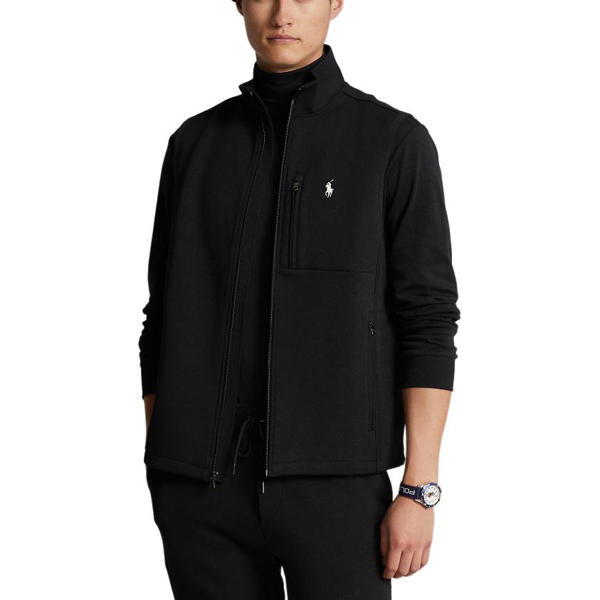 Polo Ralph Lauren Ss24 однотонный логотип вышитый молния повседневный жилет мужские жилеты черный MNPOKNI1N220006-001