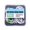 25pcs/box Luminous Imported Steel Octopus Beak Hook Offset Classica Bait Hooks Deep Sea Night Fishing Hook 3/0 4/0 5/0 6/0 7/0
