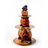 Halloween Cupcake Stand 3 Tier Pumpkin Cardboard Stand Towel Halloween Dessert Serving Tray Holder Spooky Party Decoration