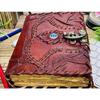 Hocus Pocus Eye Leather Journal Vintage Antique Deckle Edge Sketchbook
