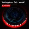 Kids Soft Flying Disc Toy Light-up Throwing Disc Game Outdoor Garden Lawn LED Flying Saucer Parent-child Family Game Boys Girls Gift