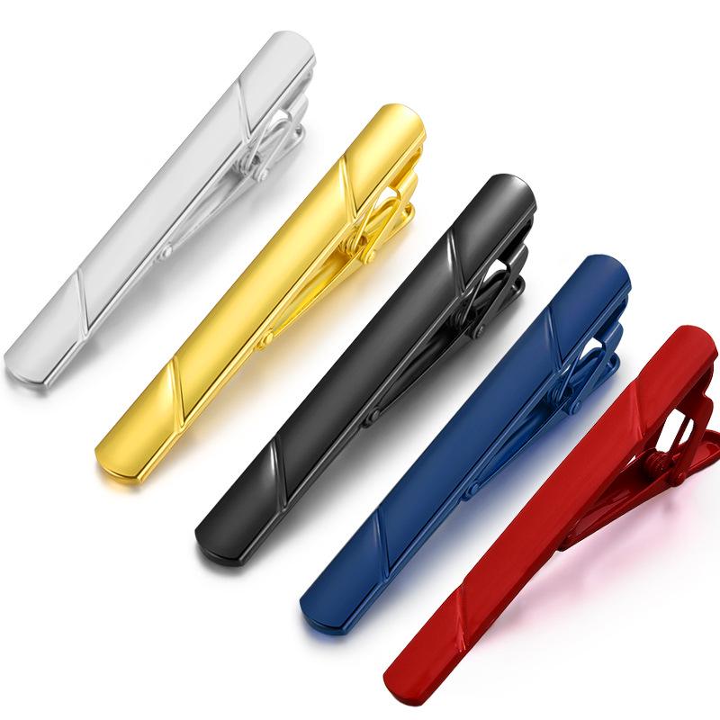 Латунный зажим для галстука с лазерной гравировкой логотипа, 5,8x0,6 см - Мужской формальный деловой аксессуар