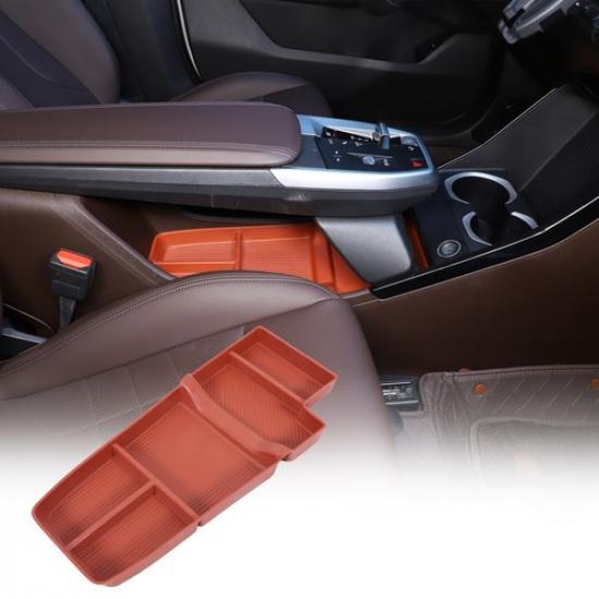 Red Center Console Lower Storage Box Organizer Tray For For BMW X1 U11 -2024
