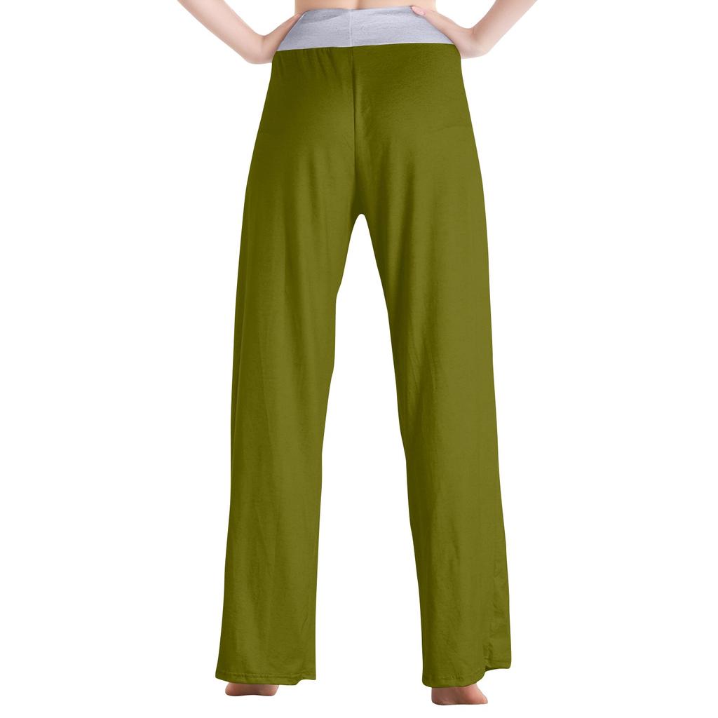 Женские модные повседневные удобные пижамные брюки с принтом и широкими штанинами на шнурке