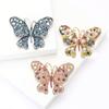Heavy Industry Light Luxury Alloy Rhinestone Hollow Butterfly Brooch Exquisite Temperament Women'S Clothing Corsage Jewelry Pin