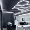 LED Hexagon Honeycomb Car Garage Lights DIY Shape Customizable Detailing Cable Accessorries AC85-265V Lighting Repair Barbershop