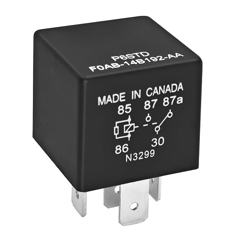 P6SDT FOAB-14B192-AA Automotive Relay (Pack Of 4) – 40A 12VDC 5-Pin OEM Replacement F0AB-14B192-AA RY116 For Ford Electrical Systems
