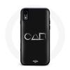 Iphone XS Case Squid Game Logo Black Square