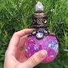Флакон волшебного зелья «Аура русалки», винтажный флакон для духов из смолы и кварца, флакон желаний, подарок ручной работы для нее, девушки, жены.