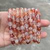 Jinde Natural Red Phantom Quartz Vintage Good Luck Crystal Beaded Bracelet