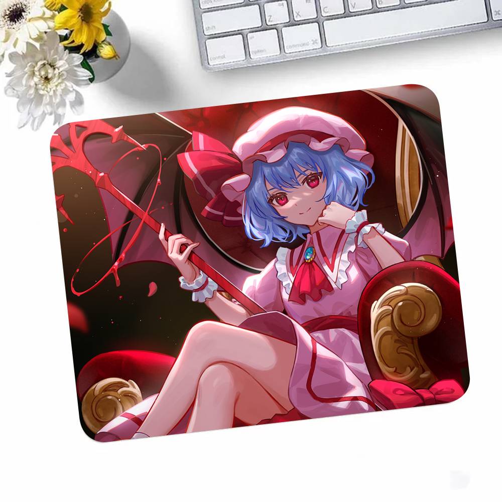 Anime Touhou Project Remilia Scarlet Mousepad Small LockEdge Mouse Pad For Gamers Computer Desk Pad Rectangular Anti-slip Rubber