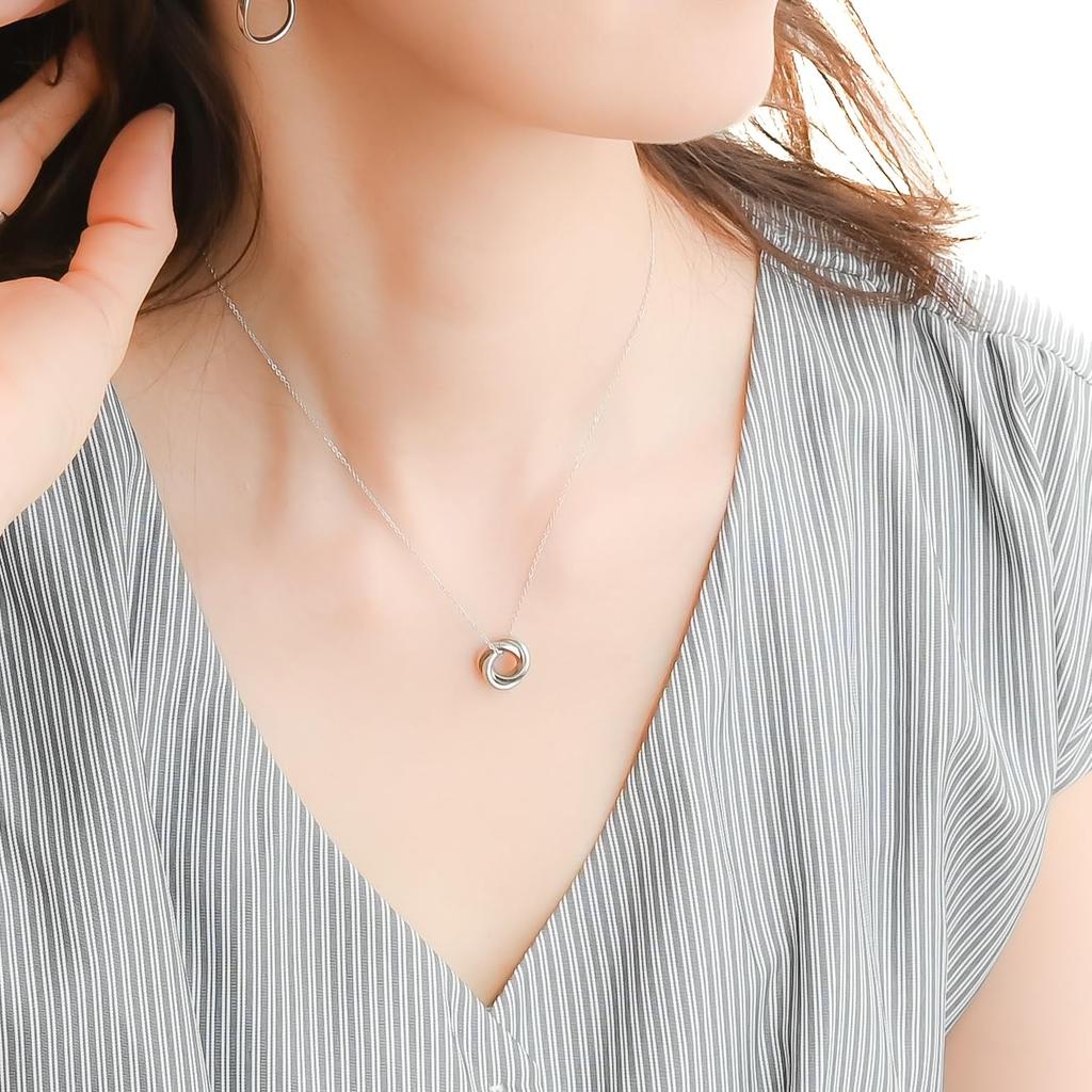 [NAOTJEWELRY] [Naot Jewelry] Женское колье Тройное кольцо Серебряное