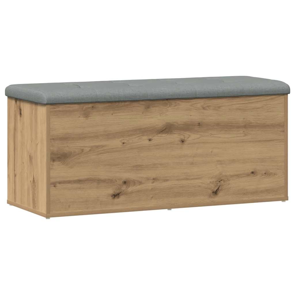 Ławka Ze Schowkiem Dąb Rzemieślniczy 102X42X45Cm Drewno Klejone