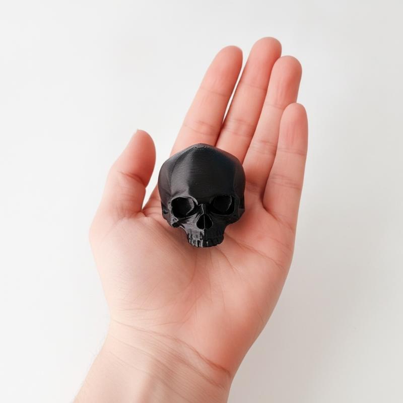 Skull Head Monitor Decoration Unique Gothic Style Desktop Ornament for Halloween Party Desk Decor Goth Gift