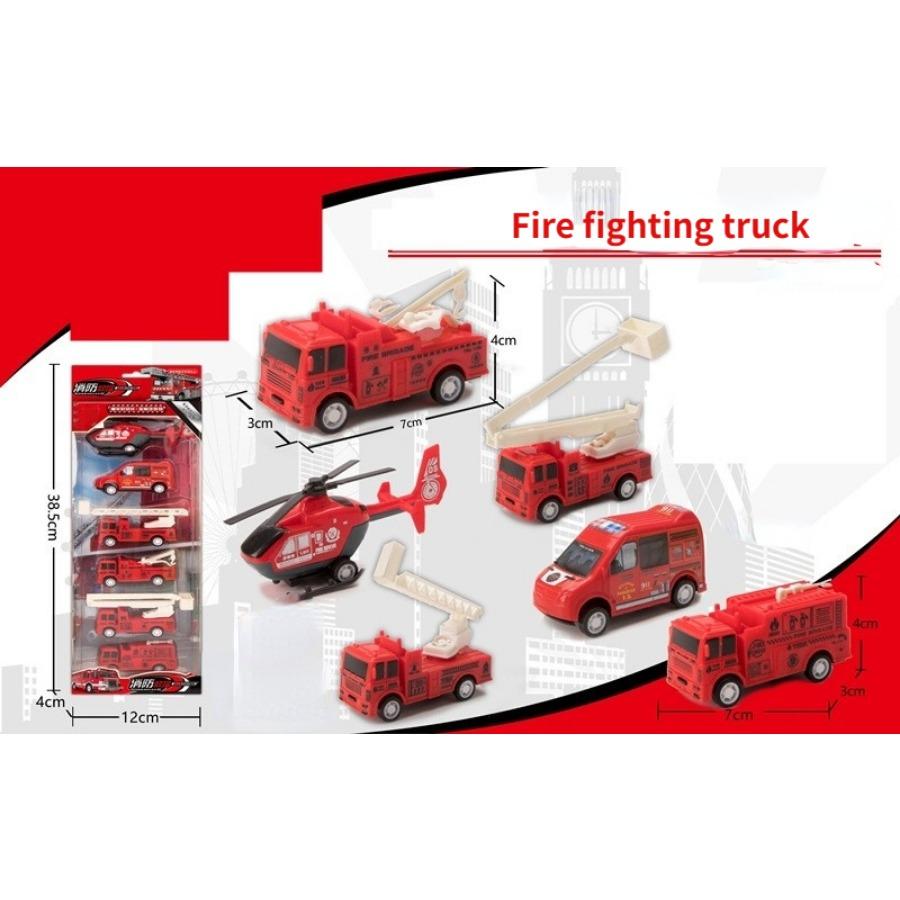 6 шт./1 компл., модель автомобиля, игрушка, пожарная машина, самолет, полицейская инженерная модель для мальчиков, Рождественский подарок, литой под давлением 1/64, игрушечный автомобиль с откатным механизмом