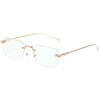Rimless Square Sunglasses for Women Small Rectangle Ladies Metal Shades Punk Sun Glasses  for Women