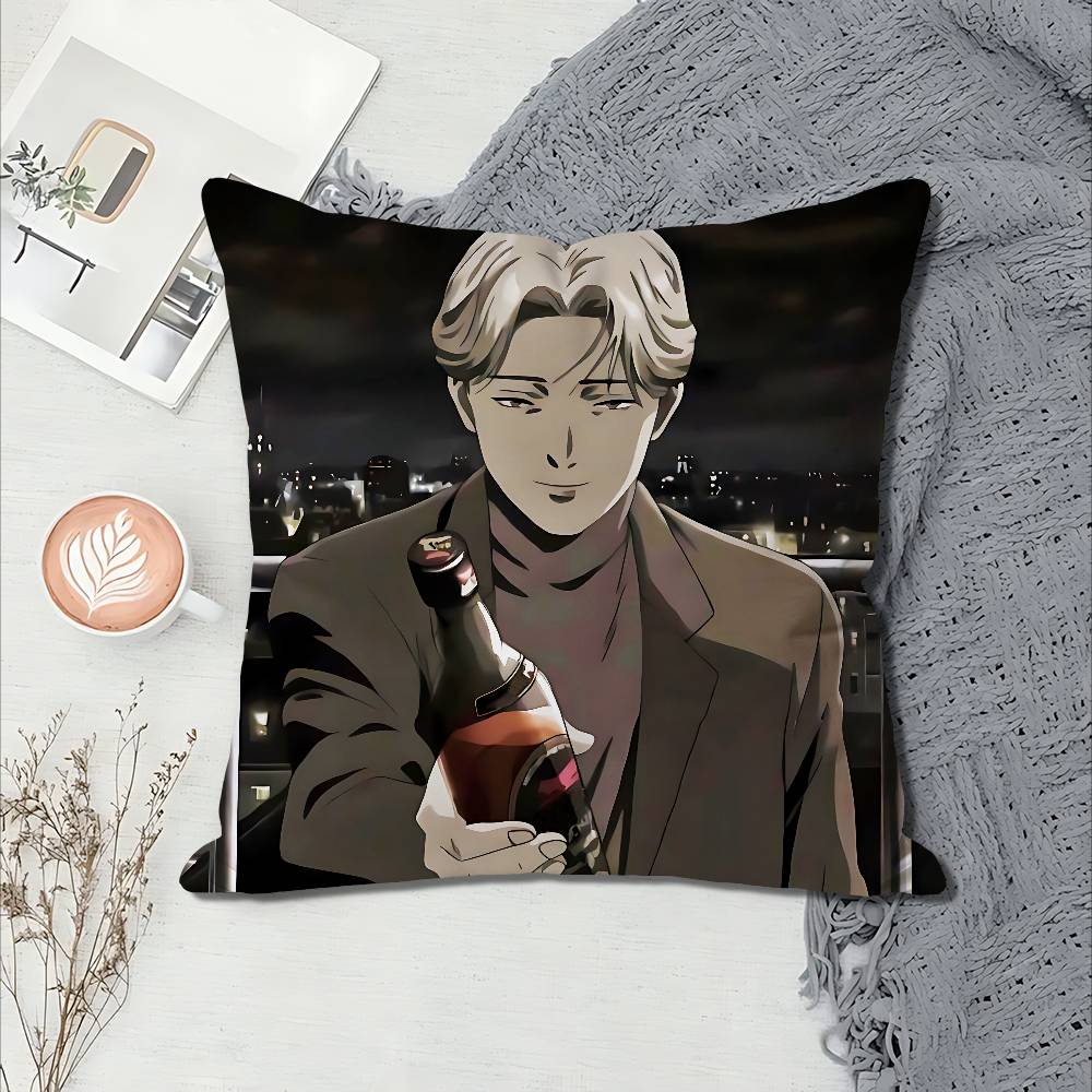 JJohan LLiebert Monster Anime Celebrity Merchandise AllMatch Printed Pillow Case Sofa Car Office Room Decoration Protector