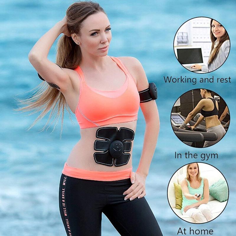 Умный стимулятор пресса Накладка для тренировки мышц живота Ems Body Fit Тренажер для похудения