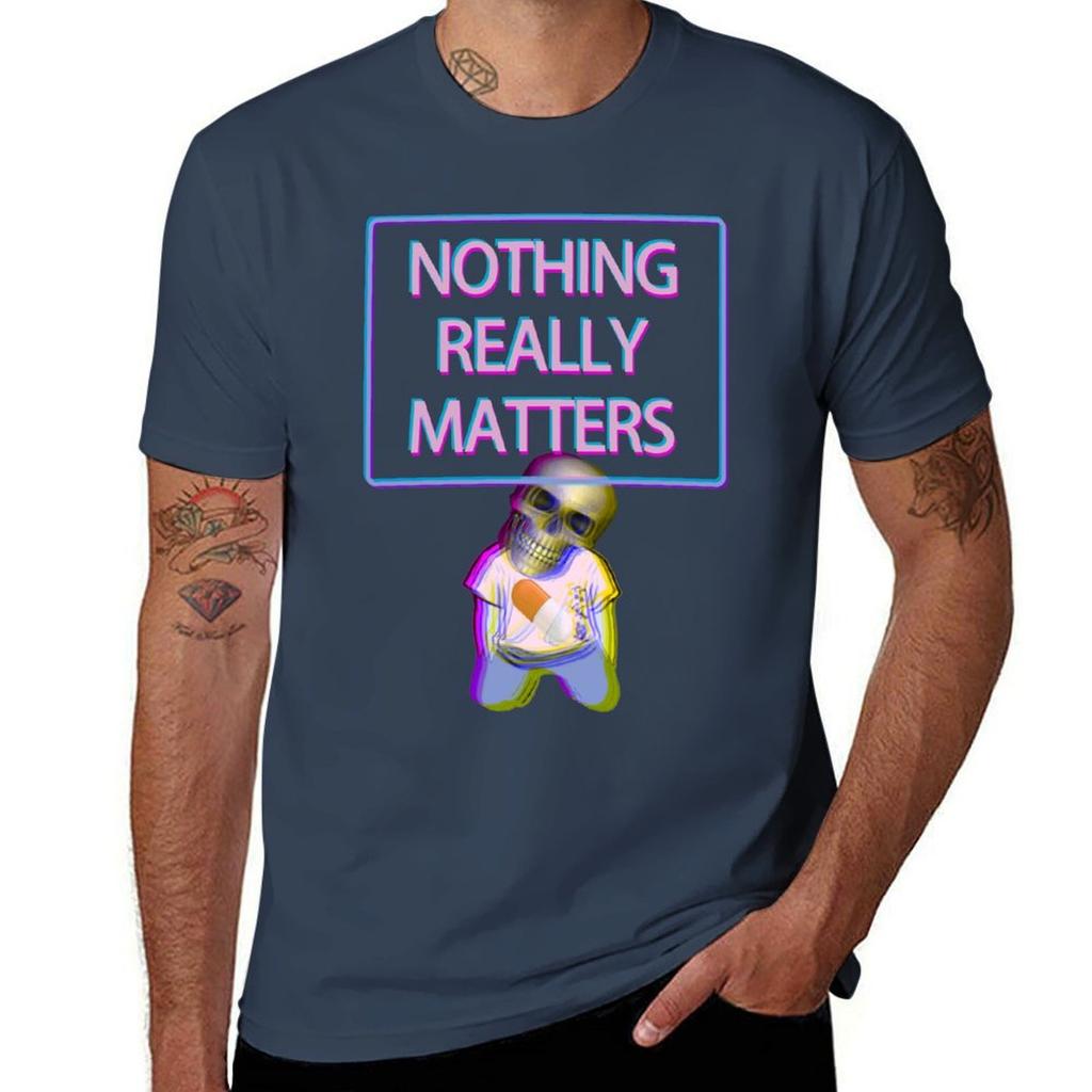 Nothing Really Matters Paranoid Vaporwave Aesthetic Design Tshirt T Shirts For Unisex Slim Fit Tshirt