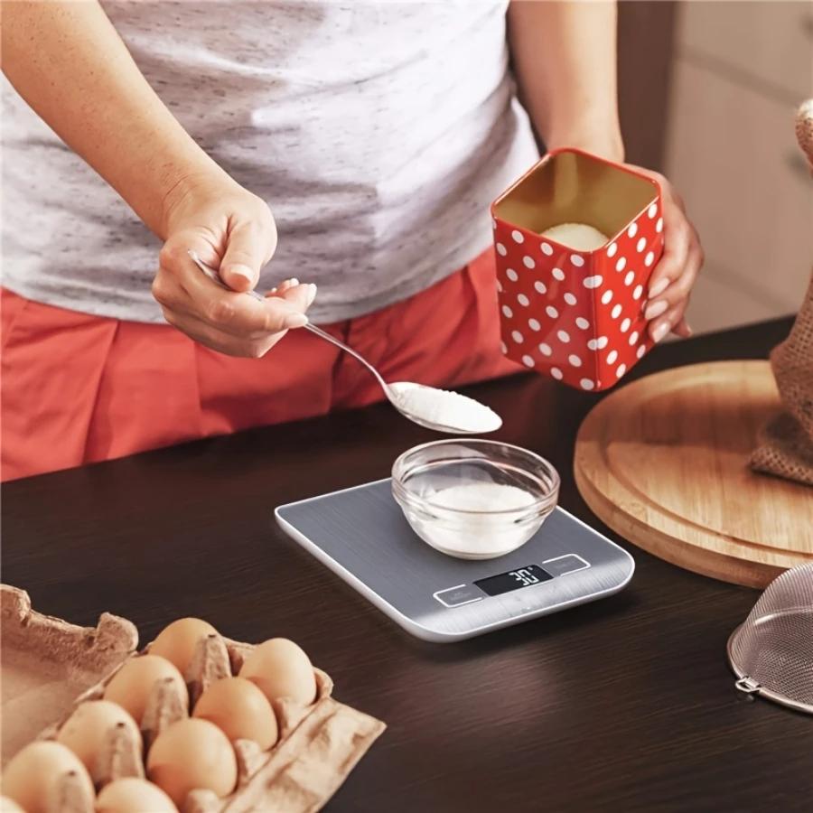 10кг/1г Многофункциональные электрические цифровые кухонные весы для продуктов, ЖК-дисплей, Высокоточные водонепроницаемые измерительные весы из нержавеющей стали