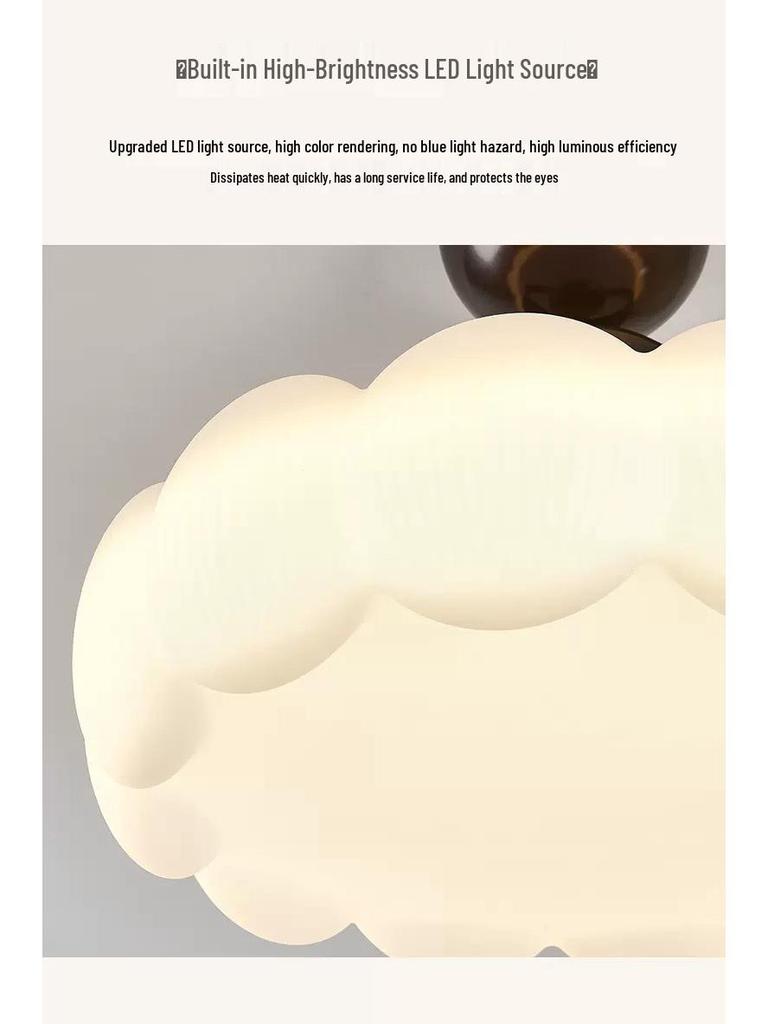 Pre-owned Retro Round Walnut Wood Chandelier for Bedroom or Study - Eye-Protection Ceiling Light