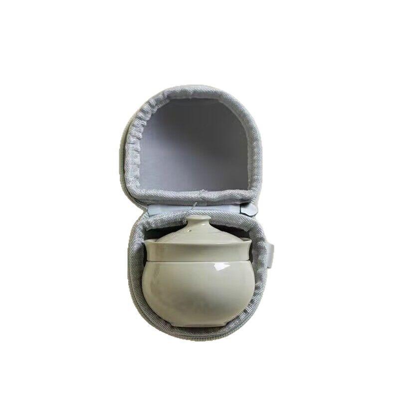 Merchandise Tea Set Travel Portable Express Cup Outdoor Double Tea Maker Ceramic Couple Cup Travel Teacup