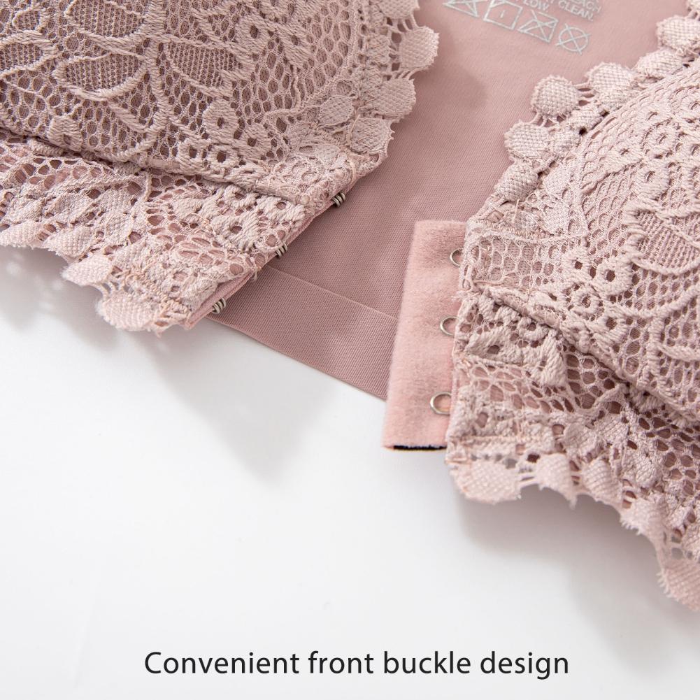 Женский кружевной бюстгальтер с застежкой спереди, тонкая чашка, кружевной бюстгальтер с цветочным принтом, большие размеры, бюстгальтер пуш-ап с рюшами и отделкой, кружевные бюстгальтеры с полной чашкой, женские бюстгальтеры без косточек