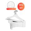 12 шт. Белая роскошная вешалка из пластика под дерево Качественная вешалка