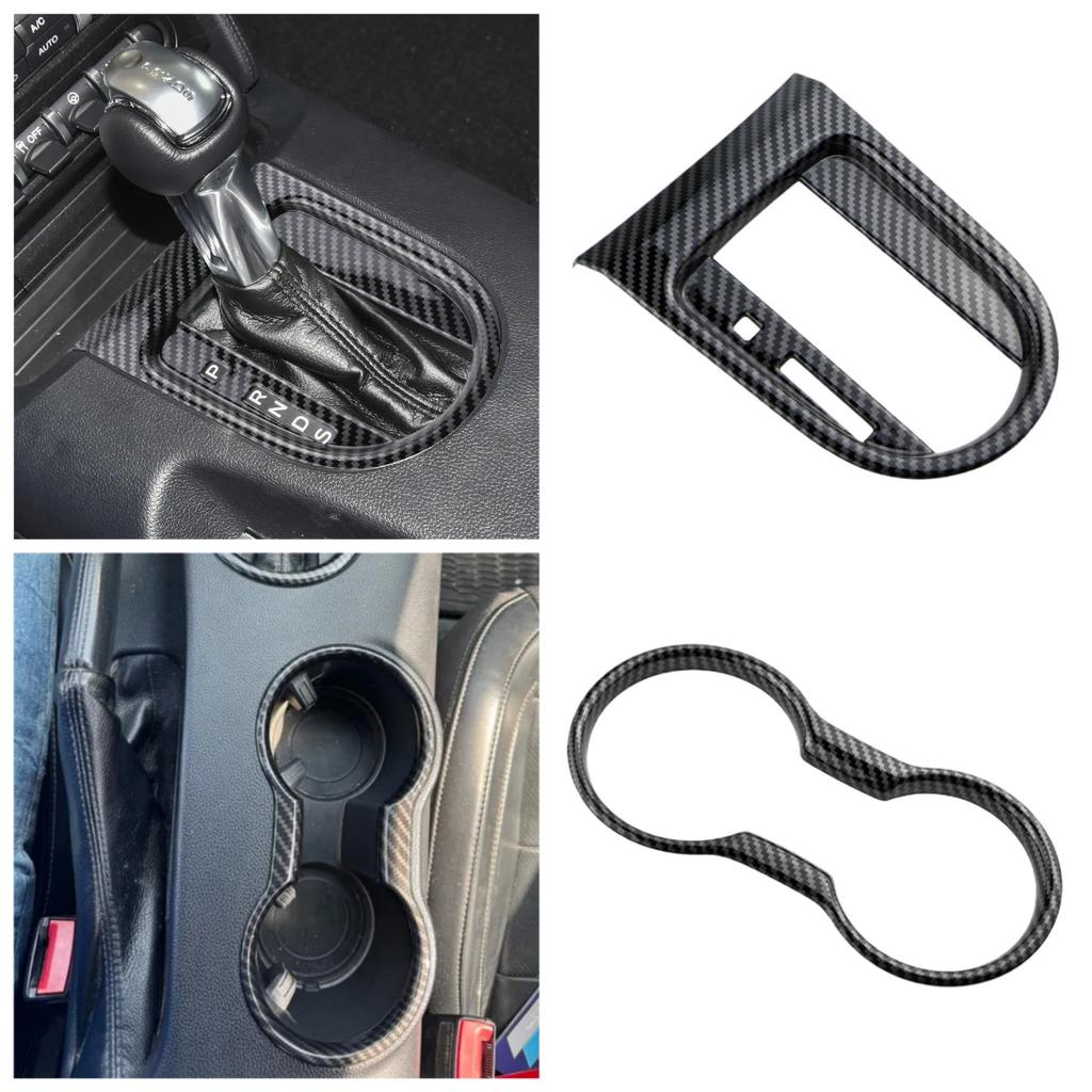 Передний подстаканник, декоративная крышка на рычаг переключения передач для Ford Mustang 2015 2016 2017 2018 - 2025 AT LHD, аксессуары для интерьера