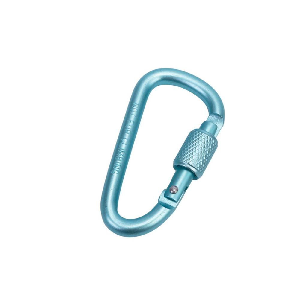 Outdoor Aluminum Alloy D-Shaped Carabiner Quickdraw No. 6 with Locking Keyring Backpack Buckle Wind Rope Clip