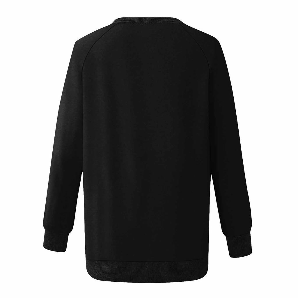 Женская модная повседневная однотонная толстовка с длинным рукавом