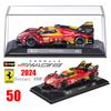 Ббураго 1:43 Ferrari 2024 499P №50 24 часа Ле-Мана Акриловая коробка и подставка Сплав Роскошный автомобиль Литая модель автомобиля Коллекция игрушек