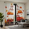 2 шт. HD Праздник урожая тыква грузовик ландшафтное украшение занавеска Желтая завязка цифровая печать занавеска украшение дома стиль
